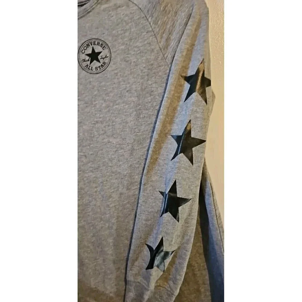Converse Girls Size L Dark Gary Heather Long Sleeve Shirt Dress